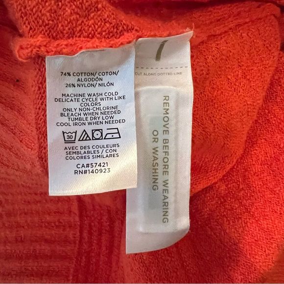 SOLD LOFT Orange Sleeveless Sweater Knit Summer Tank Top Size Medium - Picture 7 of 8